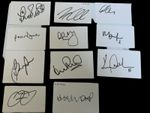 Job Lot Of 11 x Ex Premier League Football Autographs Signed White Cards