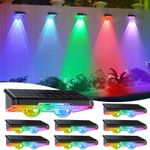4-20X Super Bright Solar Powered Door Fence Wall Lights LED Outdoor Garden Lamp