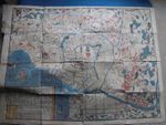 JAPANESE WOODBLOCK PRINT MAP OF OLD EDO / TOKYO 96x70cm ANSEI 3 - 1856