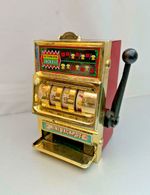 Vintage Waco Mini Jackpot Slot Machine Toy 1970s Japan One Arm Bandit Fruit Bank