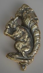 Vintage Peerage England Brass Door Knocker In The Shape Of A Squirrel
