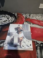 Sausage Dog Fun Canvas 41cm × 35cm