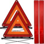 2x Large Warning Car Triangle Reflective Road Emergency Breakdown Safety Hazard