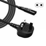 0.5M, 2M, 3M, 5M UK 3 Pin Plug to C7 Figure 8 Power Lead Cable Mains - Straight