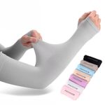 1 Pair Ice Silk Arm Sleeves Sun Protection UV Cover Cycling Running Outdoor UK