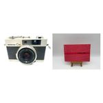 Konica C35 Rangefinder Camera Silver 35mm With Original German Manual Analog Set