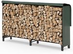 Firewood Log Rack with Waterproof Cover, Metal Log Store Outdoor
