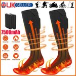 2X 7000mAh Electric Heated Socks Rechargeable Battery Unisex Winter Foot Warmer