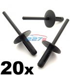 20x BMW Plastic Pop Blind Rivets 6mm, Wheel Arches, Side Skirts, Sills & Bumpers