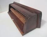 Vintage Wooden Towel Rail Holder Old Antique Roll Dispenser Wood Shelf 25"W