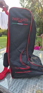 Parlanti Passion Long Riding Boots Black Leather with Parlanti Boot Bag Size 39