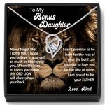 Bonus Daughter Birthday Christmas Gift Necklace For Daughter From Step Mum Dad