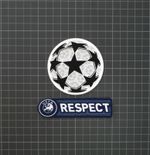 UEFA Champions League Starball & Blue RESPECT Sleeve Patches 2011-2012