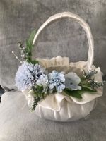 Satin flower girl baskets handmade to order