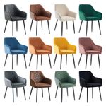 1/2 X Dining Chairs Velvet Set Padded Seat Metal Leg Kitchen Chair Home Office