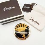 Stratton Vintage Art Deco Gold Tone Powder Compact Mirror