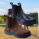 Dealer Boots Chelsea Leather Safety Boots Steel Toe Cap & Midsole Size 3-13 Mens