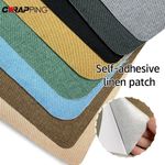 Linen Fabric Repair Patches SELF Adhesive for SOFA Car SEAT Tent Upholstery
