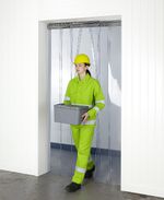 PVC Strip Curtain - Pedestrian / Butcher Door Kit - 2m (w) x 2m (d) 200mm x 2mm