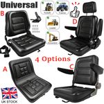5 Types Universal Seat Adjustable Tractor Forklift Dumper Seat Black Waterproof