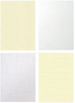 A4 & A3 HAMMERED & LINEN TEXTURED 300gsm THICK CARD IVORY WHITE 50 & 100 SHEETS