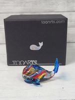Tooarts Colorful Whale Sculpture Glass Whale Figurine Ornament Hand Blown. PS