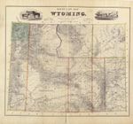 A4 Reprint of American Cities Towns States Map Wyoming