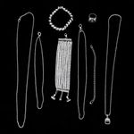 Collection of White Metal Sparkling Jewellery Job Lot