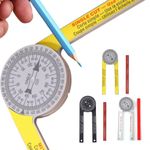 360° Aluminum Angle Finder Miter Saw Protractor Woodwork Measure Ruler Tool