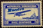 Dominican Republic 1933.SPECIMENAIR .POST STAMP . SC# C18 10c dark blue.Mint HOG