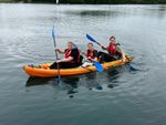 Fishing Kayak Sit On Top 2+1 Person, 2 Adults & 1 Child, 4 Rod Holders Built In