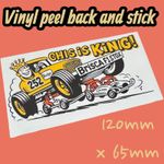 Stock car racing chis is king vinyl sticker rally race stadium member 1970s stox