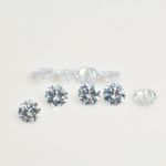 100pcs 0.7~20mm White Round Cut Loose Cubic Zirconia AAAAA High Quality Gemstone