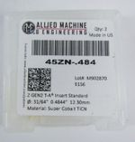 Allied Machine Spade Drill Insert - 45ZN-.484 Super Cobalt - 31/64" - 12.30mm