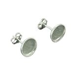 Sterling Silver Earring Stud Blanks with Backs 4mm 6mm 8mm