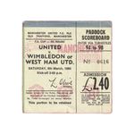 Manchester United Vs West Ham FA Cup 1985 Ticket