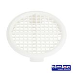 Timco Timloc Push-in Soffit Vent White 1140 70mm 10 Pack Circular Eaves Roofline