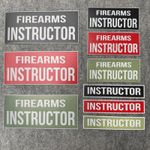 Firearms Instructor Reflective Laminated Morale Patch, Hook backed For Jackets