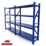 Heavy Duty Steel Warehouse Racking Shelving Unit Single Bay 180kg Storage Rack