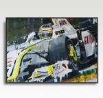 JENSON BUTTON  F1 A3 print from painting by Greg Tillett poster Formula 1 art