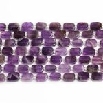 8x12mm AAA Rectangle Amethyst Beads Natural Stone