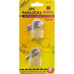 2 pack- 25mm Mini Brass Padlock Set  small Luggage Locks with Keys for Suitcase