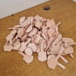 Leather Key ring Blank, x 25 Full Grain veg-tan ready for tooling Home Craft