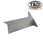 Timco 300mm Arris Rail Bracket Galvanised Steel – 10 Hole Fence Post Support