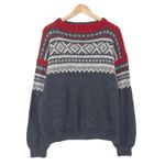 Vintage Nordic Fair Isle Jumper Round Neck Sweater Knit Women Us1 Size 2XL