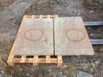 Pair of 900x600x50 book matched stone hearth slabs (Ref 502)