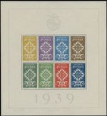 1939 PORTUGUESE LEGION 5C-1.75E, SOUVENIR SHEET OF 8, NH, SC.#586a