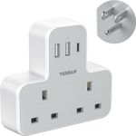 5 in 1 USA Travel Adapter Type B Plug Adaptor from UK to America Canada Thailand