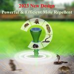 Solar Powered Mole Repellent – Sonic Gopher & Groundhog Deterrent for Lawn & Gar