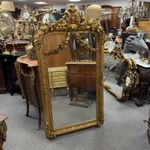 Louis XVI Style Mirror Gilt French with Carved Detail Rococo (87 cm x 158.5 cm)